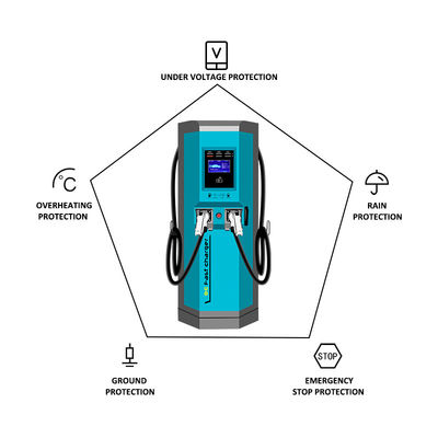 Effiziente Ladestelle mit 8,8 GW kg - IP 55/1k10 zertifiziertes EVSE EV-Ladegerät